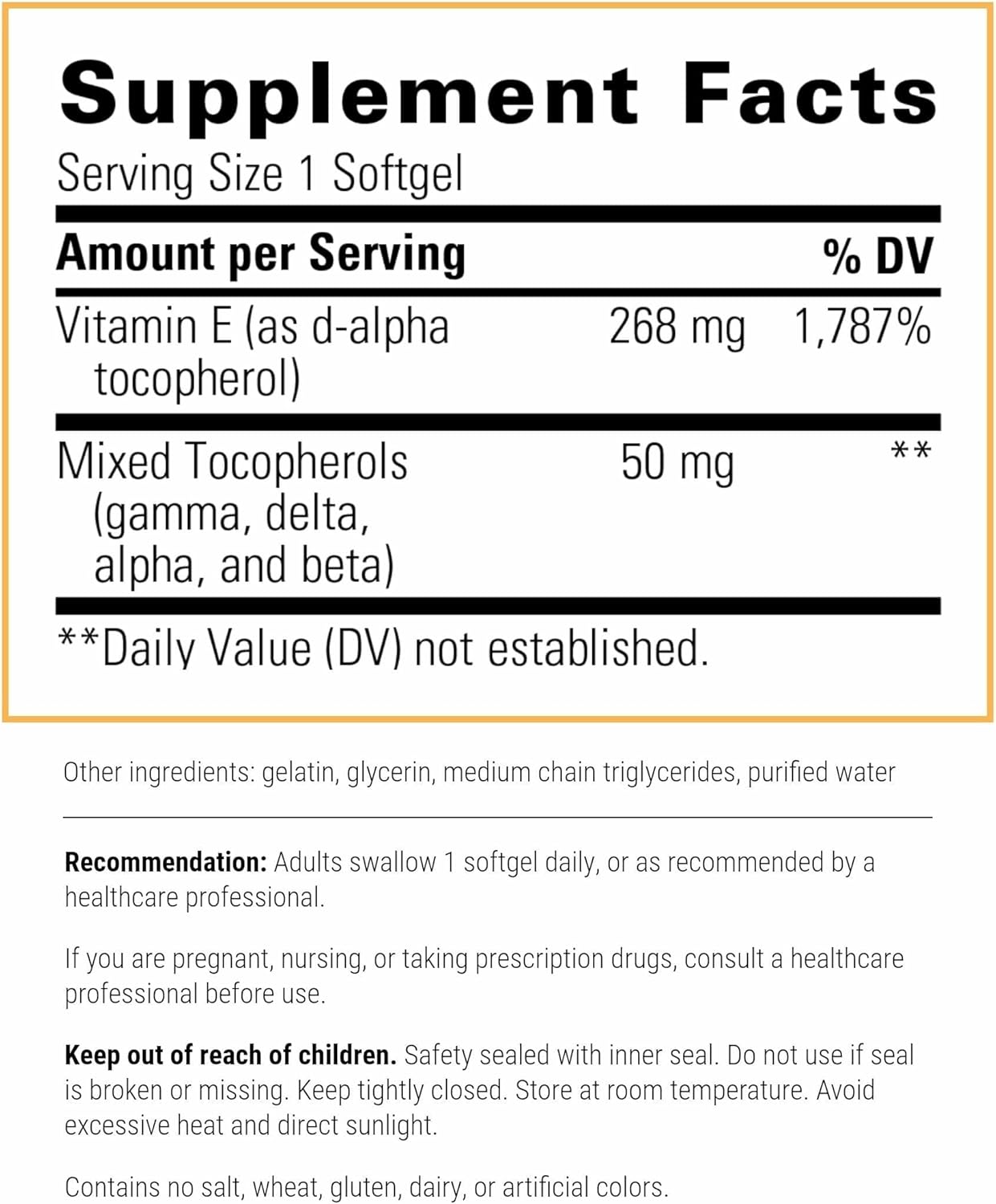 Integrative Therapeutics Vitamin E - Antioxidant Supplement for Cardiovascular Health Support* - Heart Support* - Dairy-Free & Gluten-Free - 60 Vitamin Softgels (60 Servings)