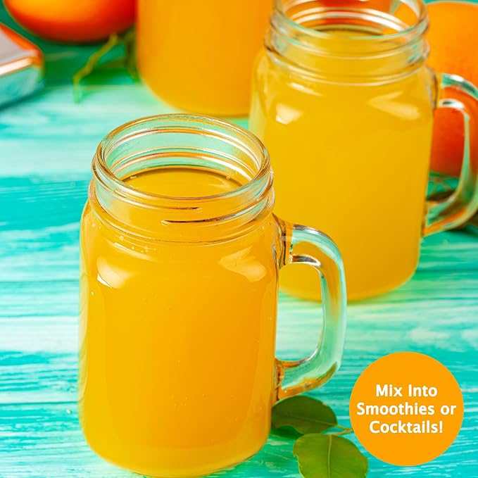 Let'z Go Clean Energy Drink Mix – Natural Caffeine Packets, Vitamins C + D, Electrolytes, Sugar-Free, Zero Calories | Anytime Energy | 15 Count (Orange Citrus)