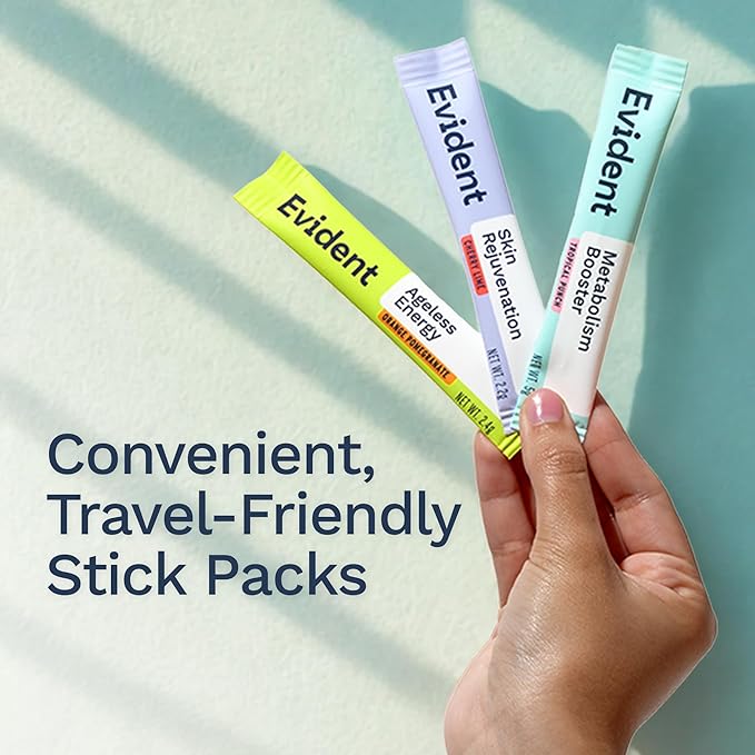 Skin Rejuvenation Powder – Collagen Supplement w/Resveratrol, Sodium Hyaluronate, CollaBZEn, Vitamins C & E – Supports Elasticity, Hydration, Firmness – 30 Stick Packs, Cherry Lime