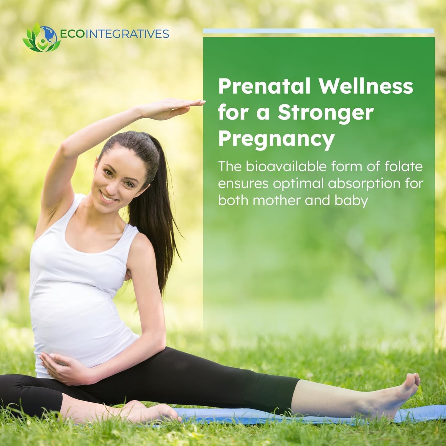 EcoIntegratives® Active Folate 5-MTHF – Methylated Folate 1000 mcg (1700 mcg DFE) – Bioavailable B9 for Mood, Methylation, Prenatal and Heart Health* – Vegan, Gluten-Free, Non-GMO – 60 Capsules