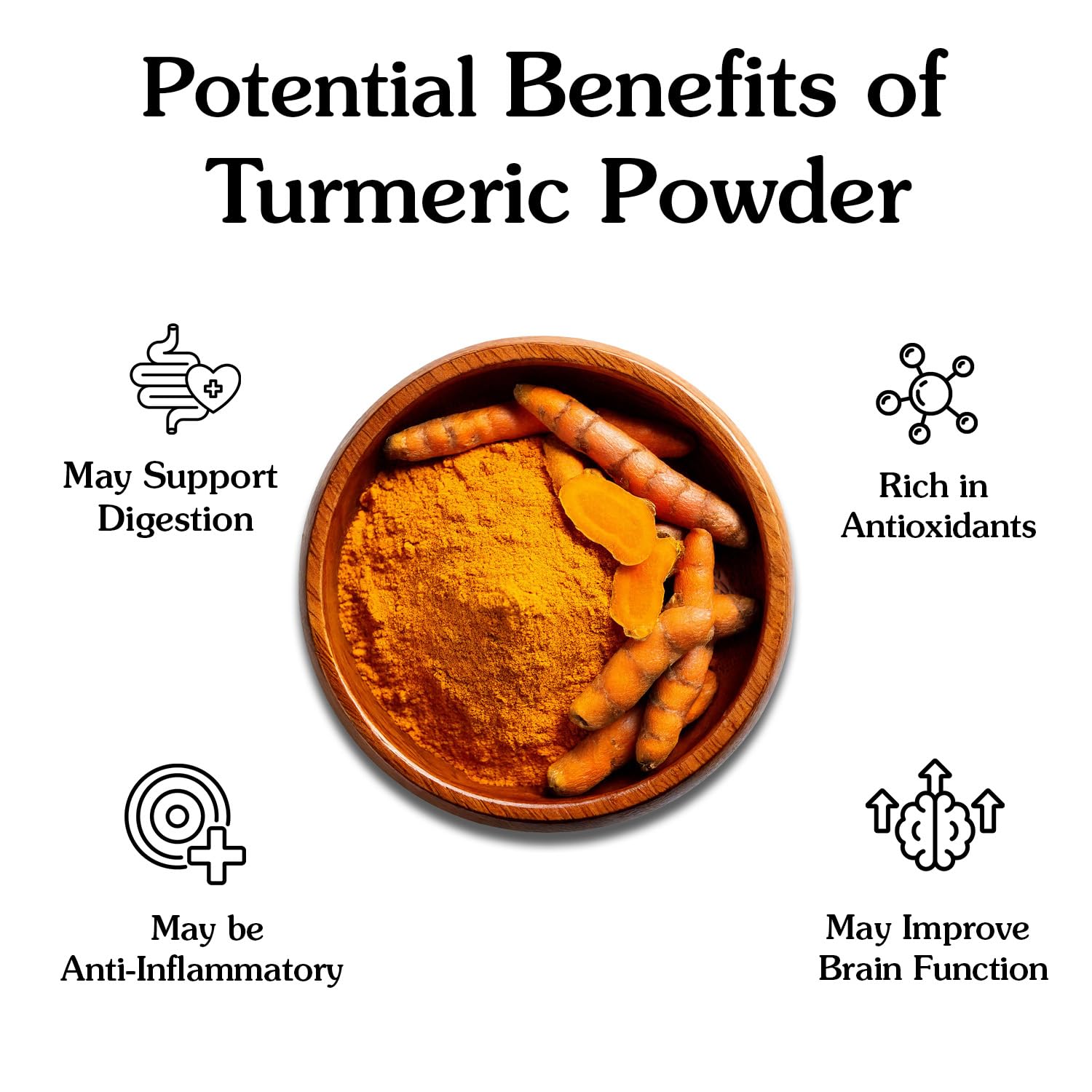 Ancient Roots Turmeric Powder - 100% Pure, Hand-Harvested, Rich in Curcumin, Non-GMO & Gluten-Free 10.5 OZ (100 Servings)