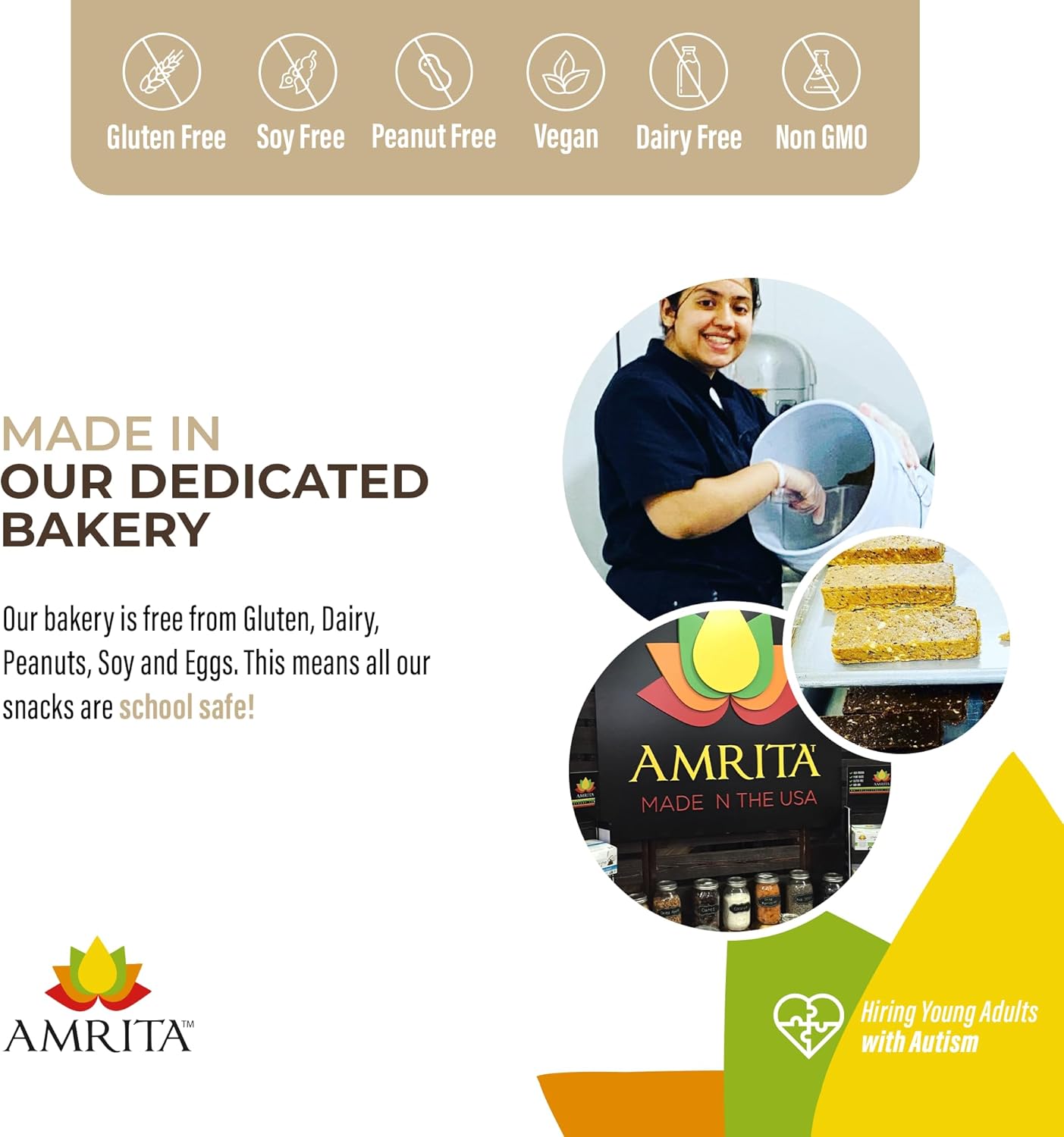 Amrita Nut Free Dark Chocolate Quinoa Vegan Protein Bars (12 CT PK of 3) | 12g Plant-Based Protein Bar | Peanut Free, Gluten Free, and Dairy Free | Low Sugar, High Fiber, Healthy School-Safe Snacks