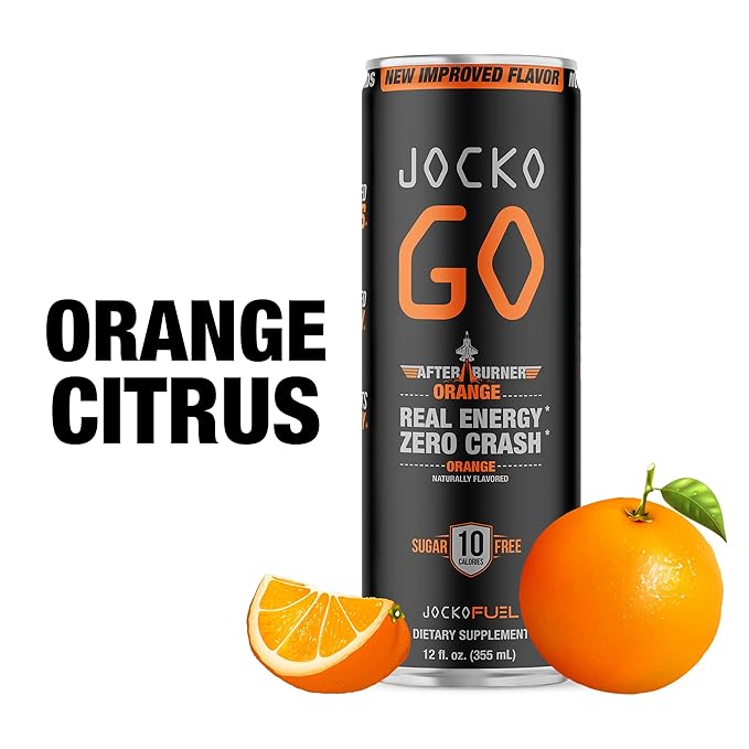 Jocko GO Energy Drink Bundle - Orange & Pink Lemonade (24 Cans) 2 Flavors