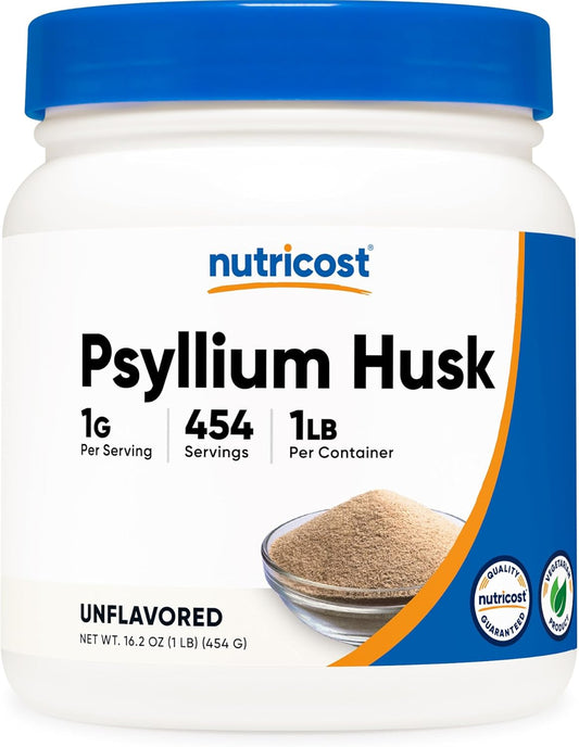 Nutricost Psyllium Husk Ground Powder (1lbs) - Gluten Free and Non-GMO