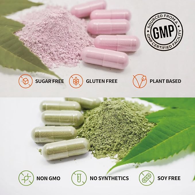 Fruits and Veggies Supplements, Whole Fruit and Vegetable Ingredients for Women, Men, and Kids - 120 Fruits Capsules, 120 Veggies Capsules - 2 Sets