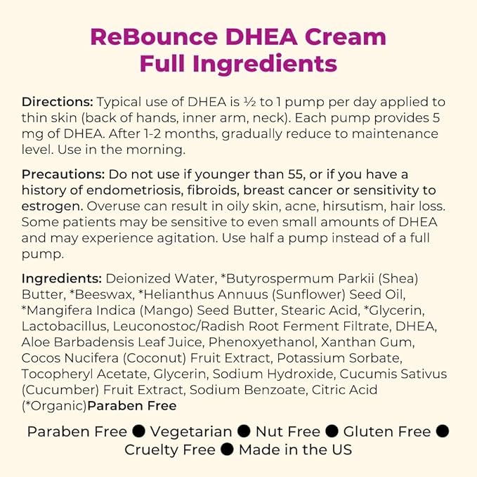Happy Hormone Bundle: Silky Peach Estriol Cream, Vibrant Third Progesterone Cream & ReBounce DHEA Cream for Complete Menopause Relief