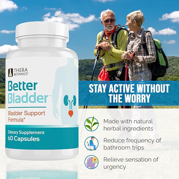 Better Bladder Control Supplement for Women & Men – Bladder Support Supplement to Help Reduce Urinary Leaks, Frequency & Urgency - 60 Count (1 Bottle)