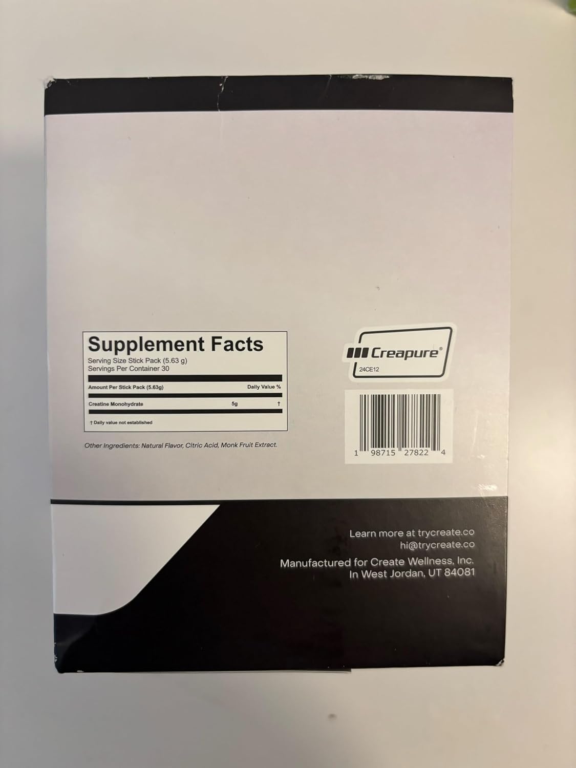 Create Single Serve Creatine Monohydrate Powder – 5g Creapure Creatine | Redefining Strength, Energy & Recovery | Sugar-Free, Vegan, Non-GMO | Unflavored, Lightly Sweetened, 0 Calories | 30 Packets