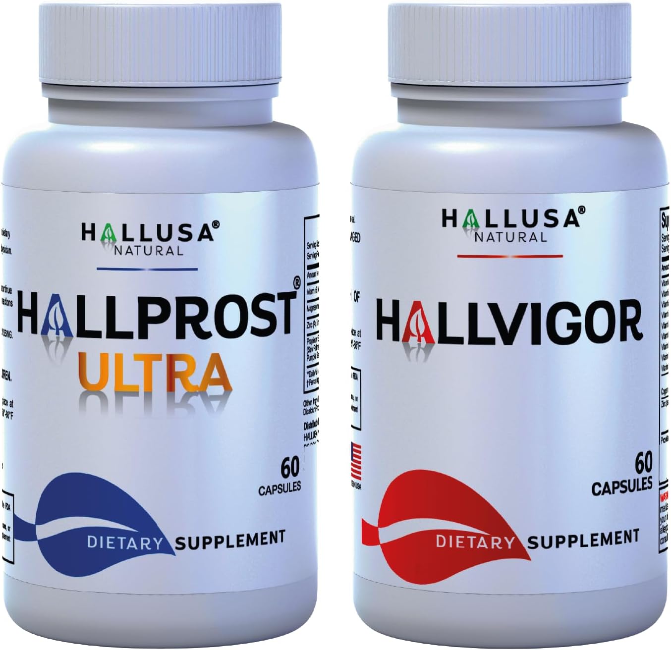 Hallprost Ultra & Hallvigor 120 Cap - Dietary Supplement for Men - Pygeum, Pumpkin Seeds, Prostate Formula - Energy Supplements