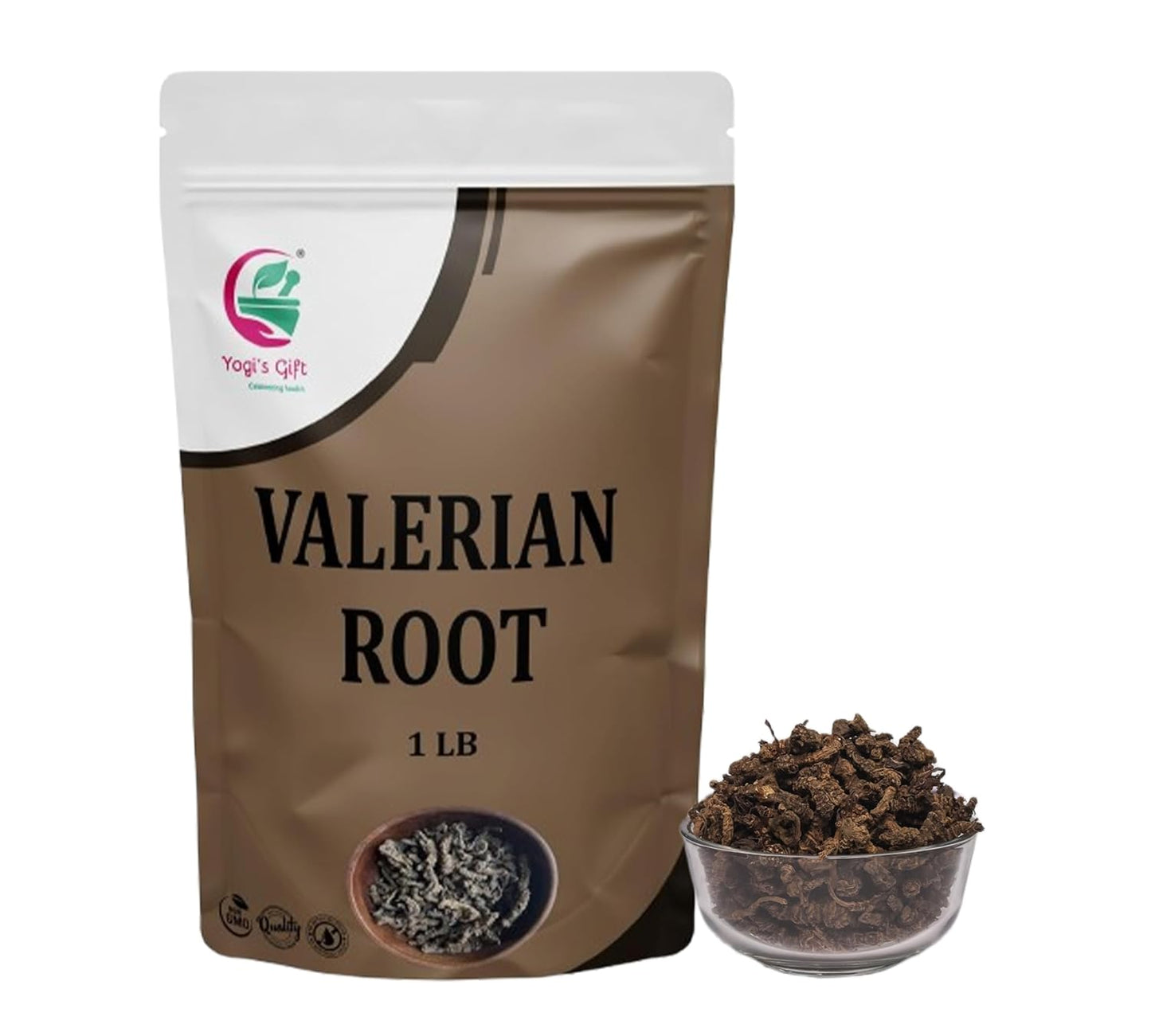 Valerian Root Whole 1 LB, 100% Natural & Pure, Perfect for Tea, Herbal Blends & Wellness Uses, 1 LB Bulk Pack, Resealable Bag for Freshness - By Yogi’s Gift®