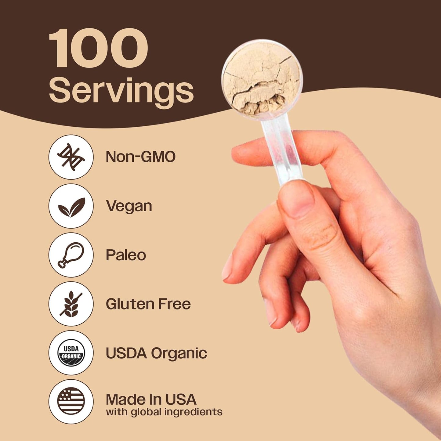 Turkey Tail Mushroom Powder - Organic Mushroom Powder For Immune Support Digestive Health & Immune Response Support Supplement - Hot Water Extracted, 45% Beta-Glucans - 3.05 oz (100 Servings)