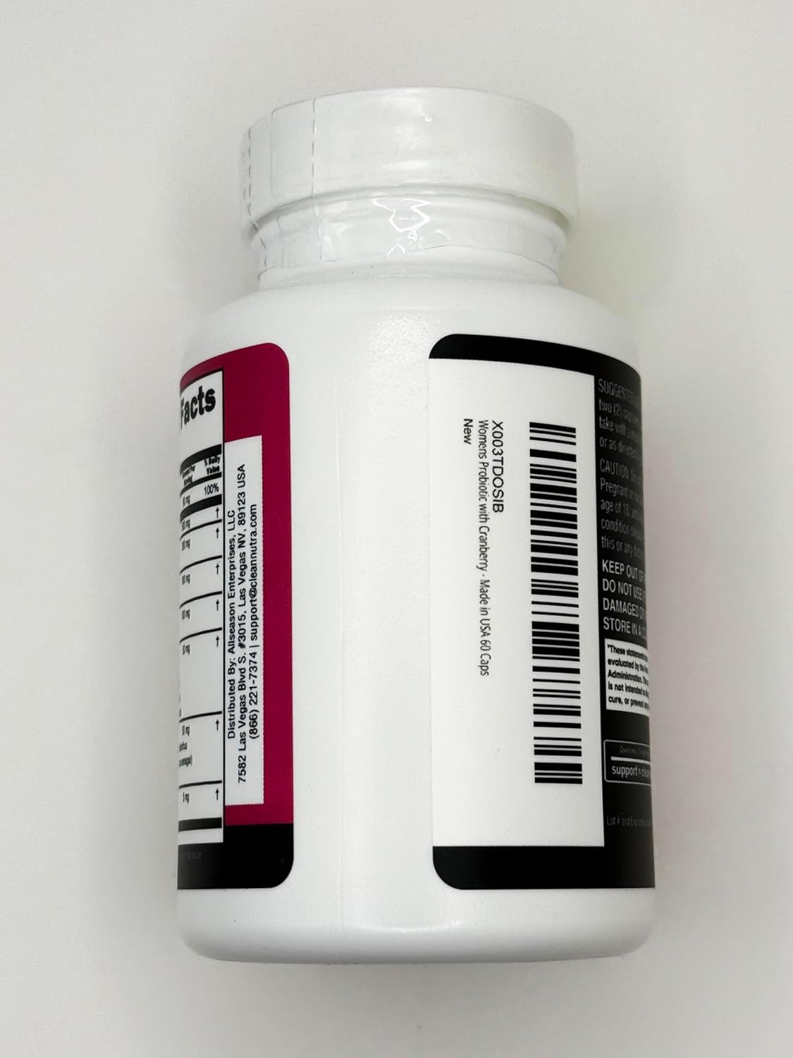 Clean Nutraceuticals Vaginal Probiotics for Women + Prebiotics 20 Billion Cranberry Pills w D-Mannose 500 mg for Urinary Tract Health pH Balance - for Vaginal Health Supplements Pills - 3Pack