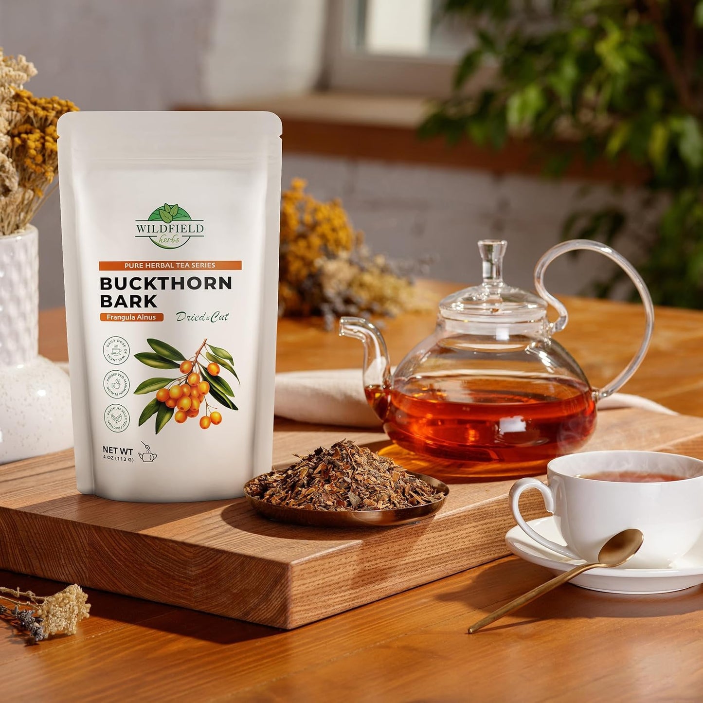 4 oz. Buckthorn Bark Buckthorn Tea Herbal (Frangula Alnus) - 113g Buckhorn Bark Herb Tea Espino Blanco