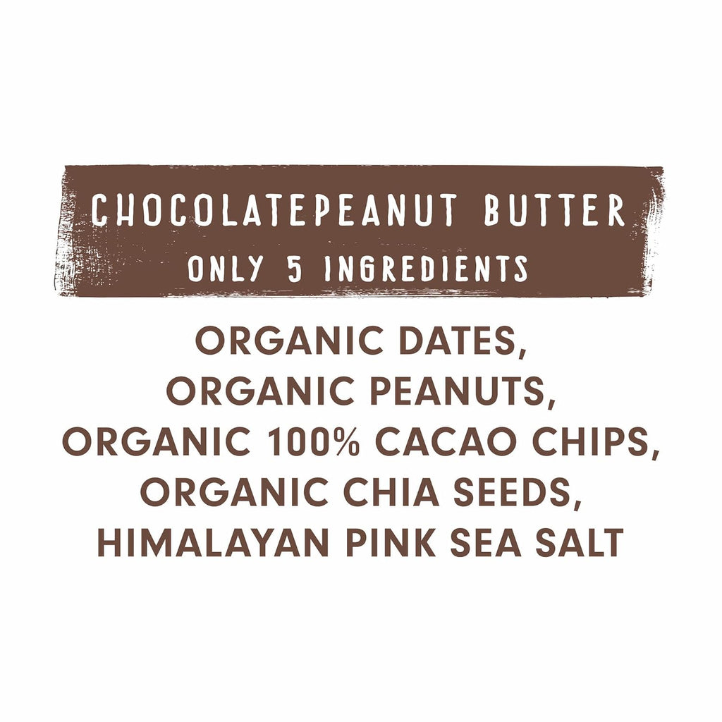 JONESBAR Organic Plant Based Protein Bars | Chocolate Peanut Butter | Fruit & Nut Bar, Kosher, Gluten Free, Breakfast Bars, School Snacks, Vegan Snack & Healthy Snacks for Adults and Kids (Pack of 12)