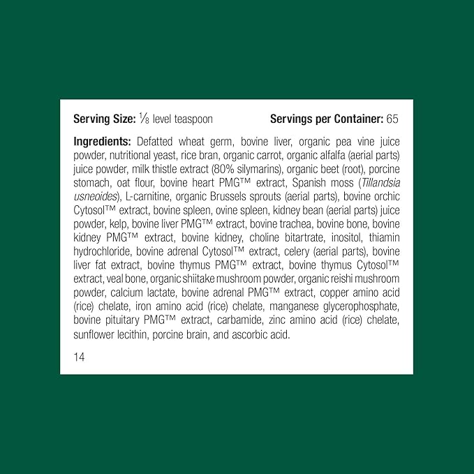 Standard Process Inc. Whole Body Multisystem Support Supplement for Canines - Nutritional Powder for Daily Health Maintenance - 25 g