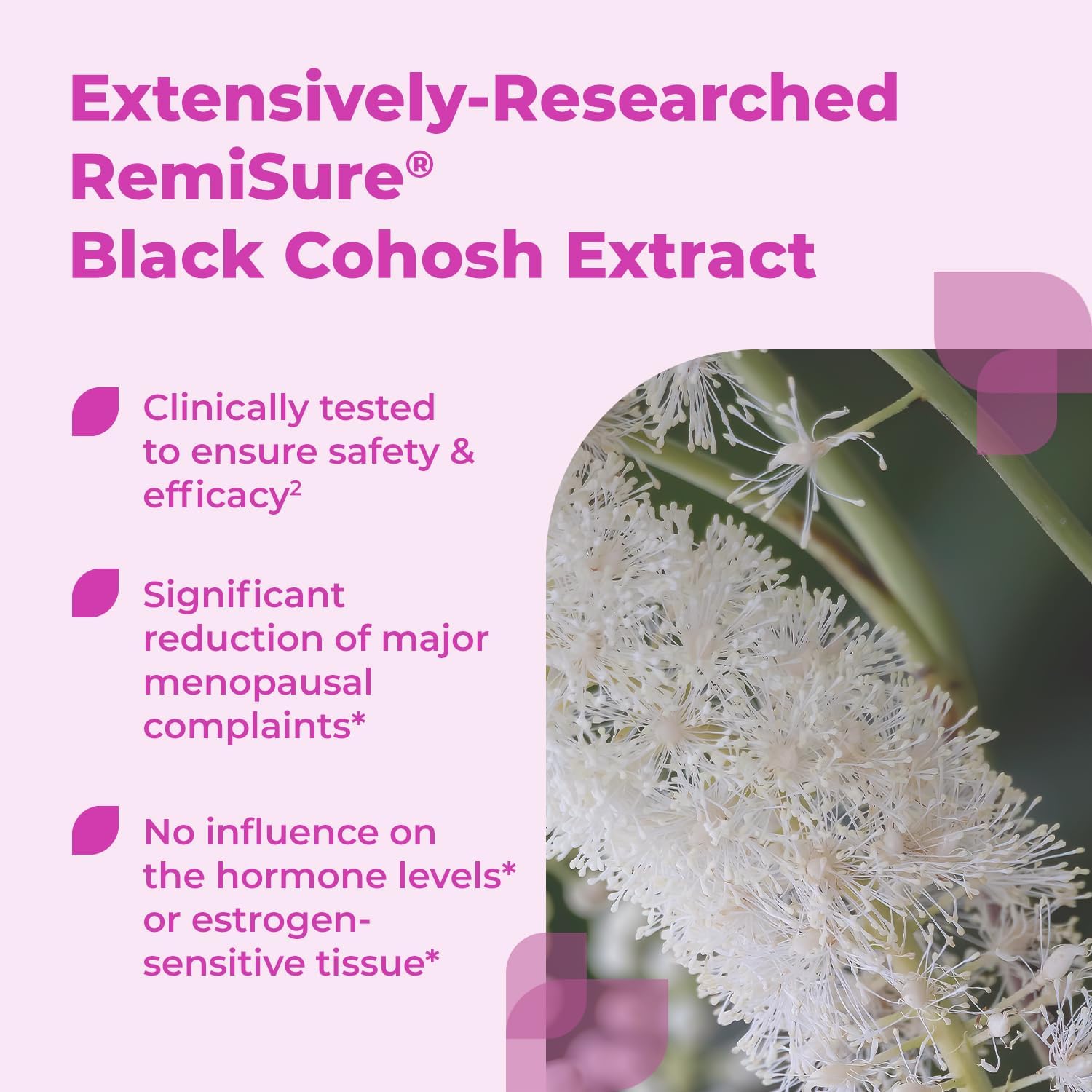 Menopause Symptoms Relief - Clinically Proven Ingredients - Menopause Supplements - Black Cohosh - Estrogen-Free - Made in Germany - 60 Tablets