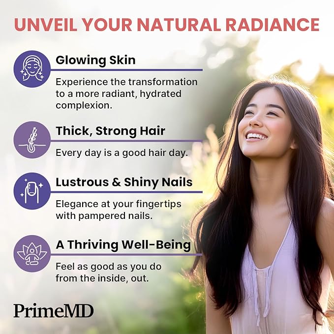 27-in-1 Hair Skin and Nails Vitamins (6810mg) with Biotin 10000mcg - Collagen Supplements for Men and Women - Keratin Supplements with Probiotics and Saw Palmetto, 90ct (2-Pack)