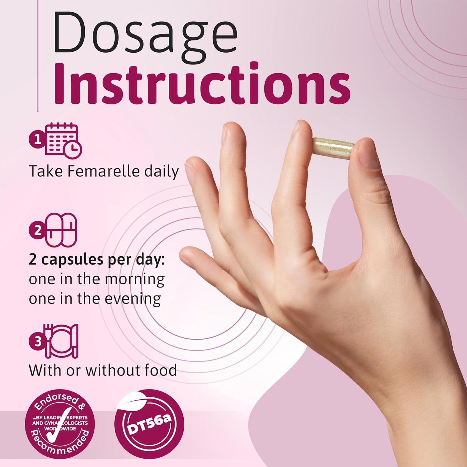 Femarelle® Recharge – Menopause Supplement for Women - Clinically Proven Menopause Relief - Hot Flashes, Night Sweats, Sleep & Libido Support Within 1st Month, Gluten-Free, GMO-Free & Hormone Free