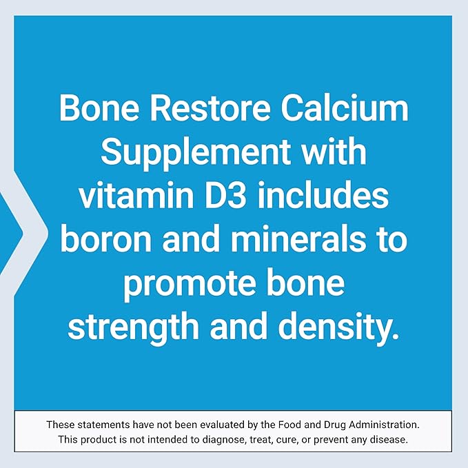 Life Extension Bone Restore Calcium Supplement, Vitamin D3, Magnesium, Boron, zinc, Manganese, Silicon, Helps Maintain Healthy Bone Density, Gluten-Free, Non-GMO, 120 Capsules