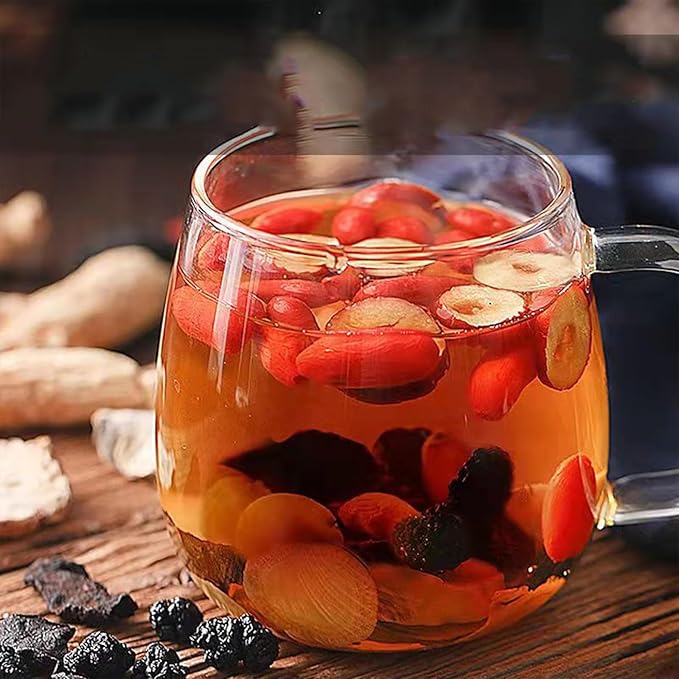 Panax & Mulberry Herbal Tea,Ginseng Five Treasures Tea, Kidney Formula Six Treasure Teas, Panax Wolfberry Mulberry Herbal Goji Berry Red Date Teas Formula Traditional Chinese Blend (30bags)