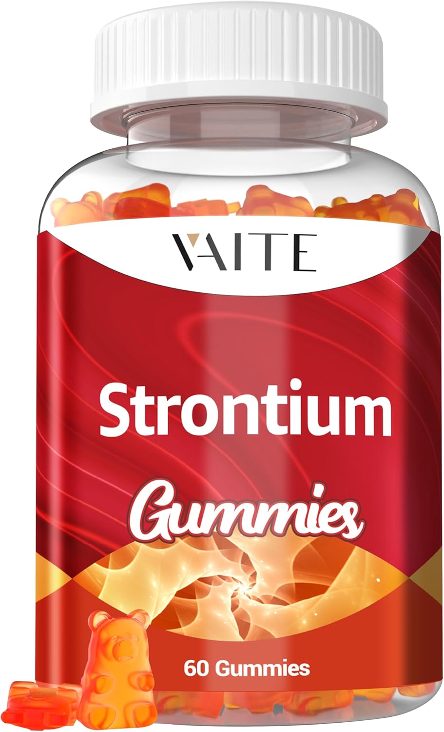 Strontium Citrate 750mg Supplement – Enhances Bone Density, Strength, and Health for Men and Women, 60 Vegan, Non-GMO, Sugar-Free Gummies Provide an Easy Way to Promote Long-Term Bone Wellness
