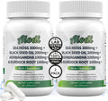 Super Sea Moss Blend - Advanced Formula with Ashwagandha KSM 66, Black Seed Oil, Burdock Root, Bladderwrack, Turmeric, ACV, Ayurveda - Lab Tested for Maximum Potency for Men and Women (2 Bottles)