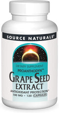Source Naturals Grape Seed Extract, Proanthodyn 100 mg Antioxidant Protection & Supports Healthy Aging Brain - 120 Capsules