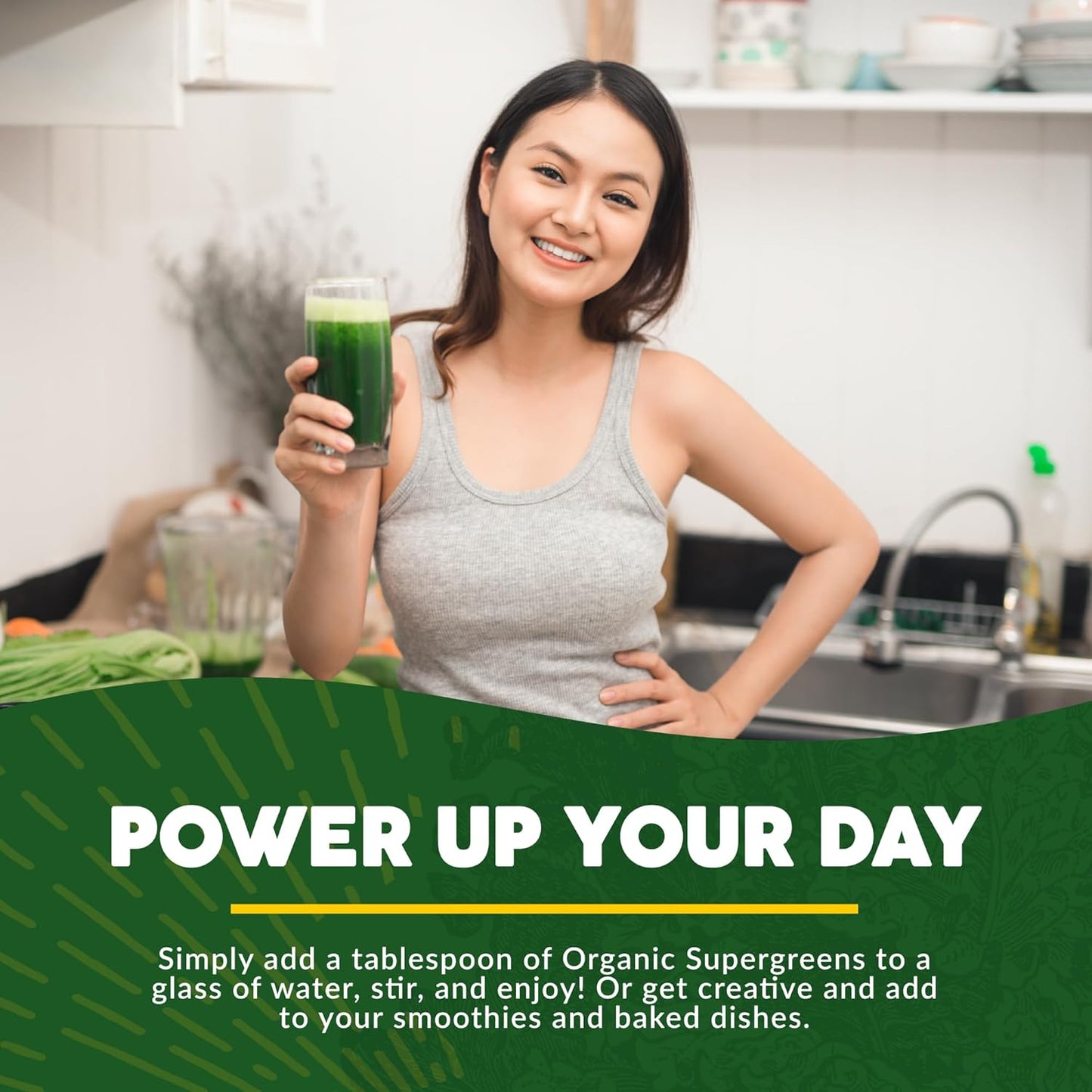 Paleovalley Organic Supergreens Powder - 23 Superfoods with Prebiotic Fiber for Energy and Immunity Support - No Cereal Grasses for Maximum Absorption - Pure Unflavored, 28 Servings