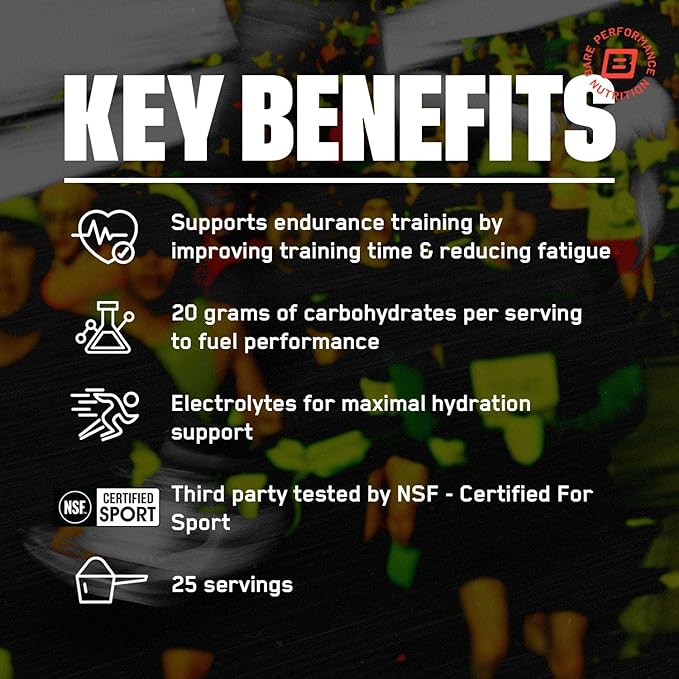 BARE PERFORMANCE NUTRITION, BPN G.1.M Go One More Sport, Endurance Training Fuel, Superior Carbohydrate & Electrolytes Powder Formula, Reduce Fatigue, Lemon Lime, 25 Servings