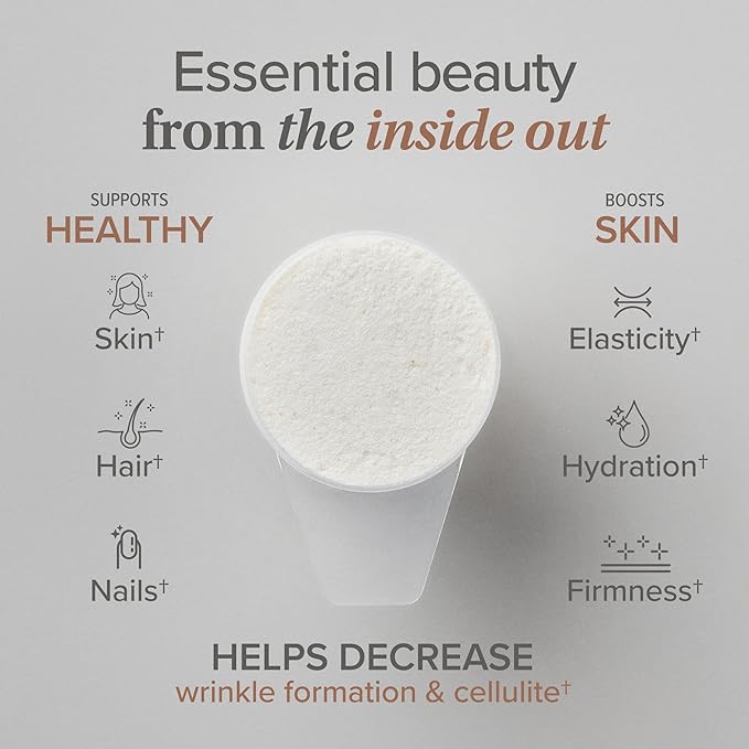 Essential Nutrition Collagen Skin - Hydrolyzed Collagen Peptides, with Biotin, Hyaluronic Acid, Silicon & Vitamin C - Hair, Skin & Nails - Neutral Flavor - 11.9 oz (30 Servings)