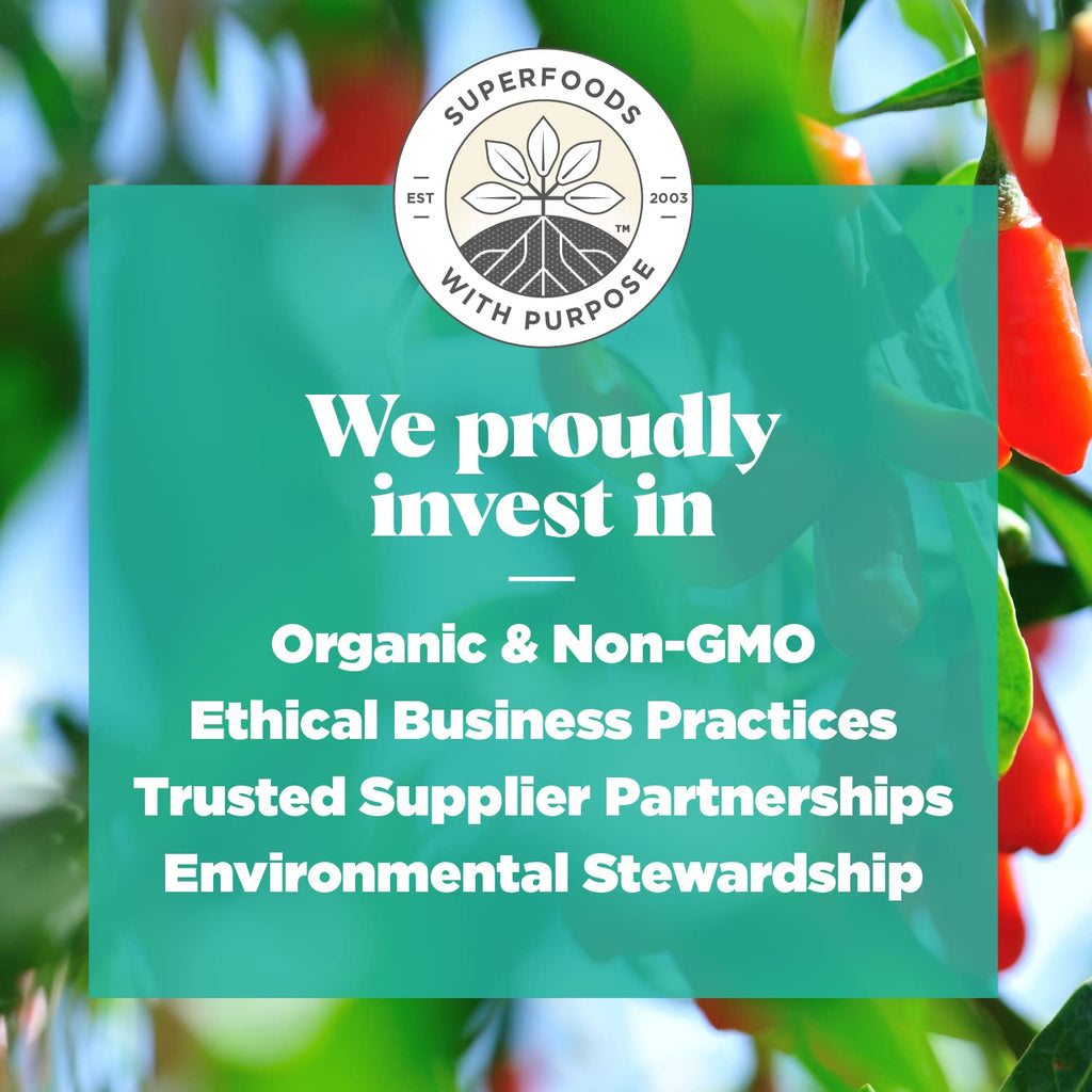 Navitas Organics Goji Berries – For Smoothies, Trail Mix, Baked Goods, Oatmeal & More – Vitamin A, Antioxidants, Fiber – Wolfberry - USDA Organic, Non GMO, Gluten Free, Vegan (16oz. Bag, 15 Servings)