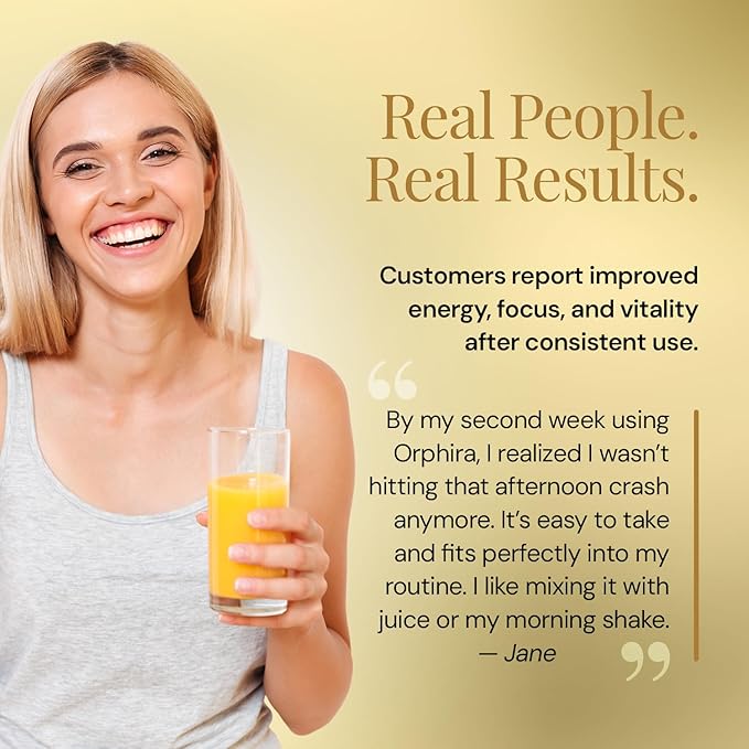 Orphira Liquid Liposomal NAD+ Supplement - 10x Better Absorption for Cellular Energy, Mental Clarity, Healthy Aging & Vitality Support - Enhanced NAD Plus, Vegan, Non-GMO - 30 Servings (4 fl oz)