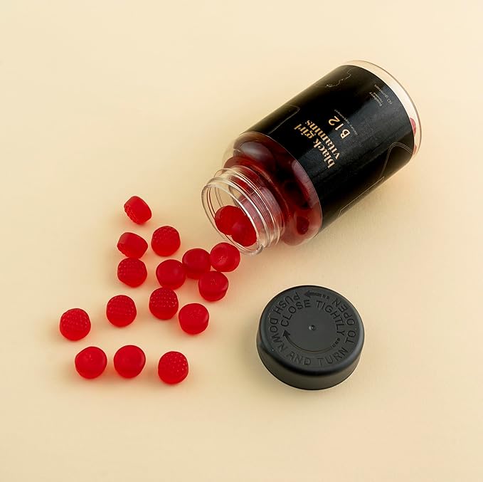 Black Girl Vitamins - Vitamin B12 Gummies, for Energy, Metabolism & Nervous System Support, 1000 mcg Cyancobalamin B12 per Serving, Halal & Gluten-Free - 60ct