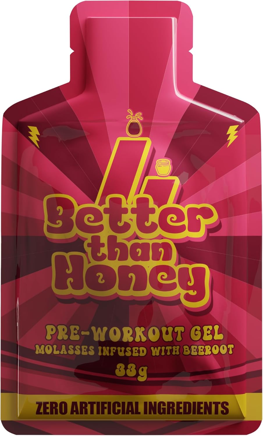 Better Than Honey-Molasses Beet Root Energy Gel – Natural Pre-Workout & Endurance Fuel, Rich in Magnesium,Potassium, Iron & Nitrates – Workout Booster for Runners,Hikers, Cyclists, and Athletes