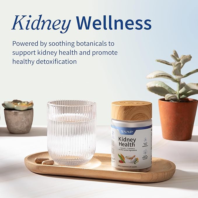 Snap Supplements Kidney Health Support Supplement - Kidney and Urinary Tract Health Support for Women and Men, 60 Vegetarian Capsules (30 Servings, 1 Month Supply)