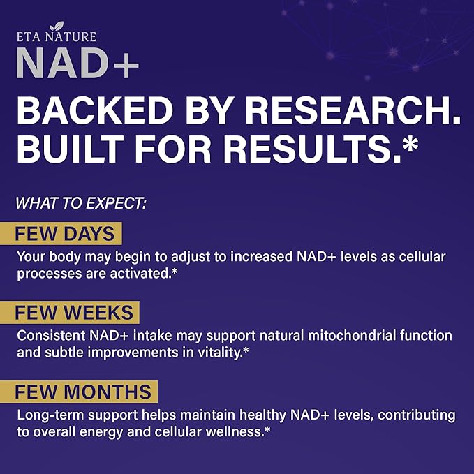 NAD+ Supplement - NAD Resveratrol for Cellular Energy and Stamina - Energy Supplements with Nicotinamide Riboside, Grape Seed and B Vitamins for Healthy Aging for Men & Women - 60 Capsules