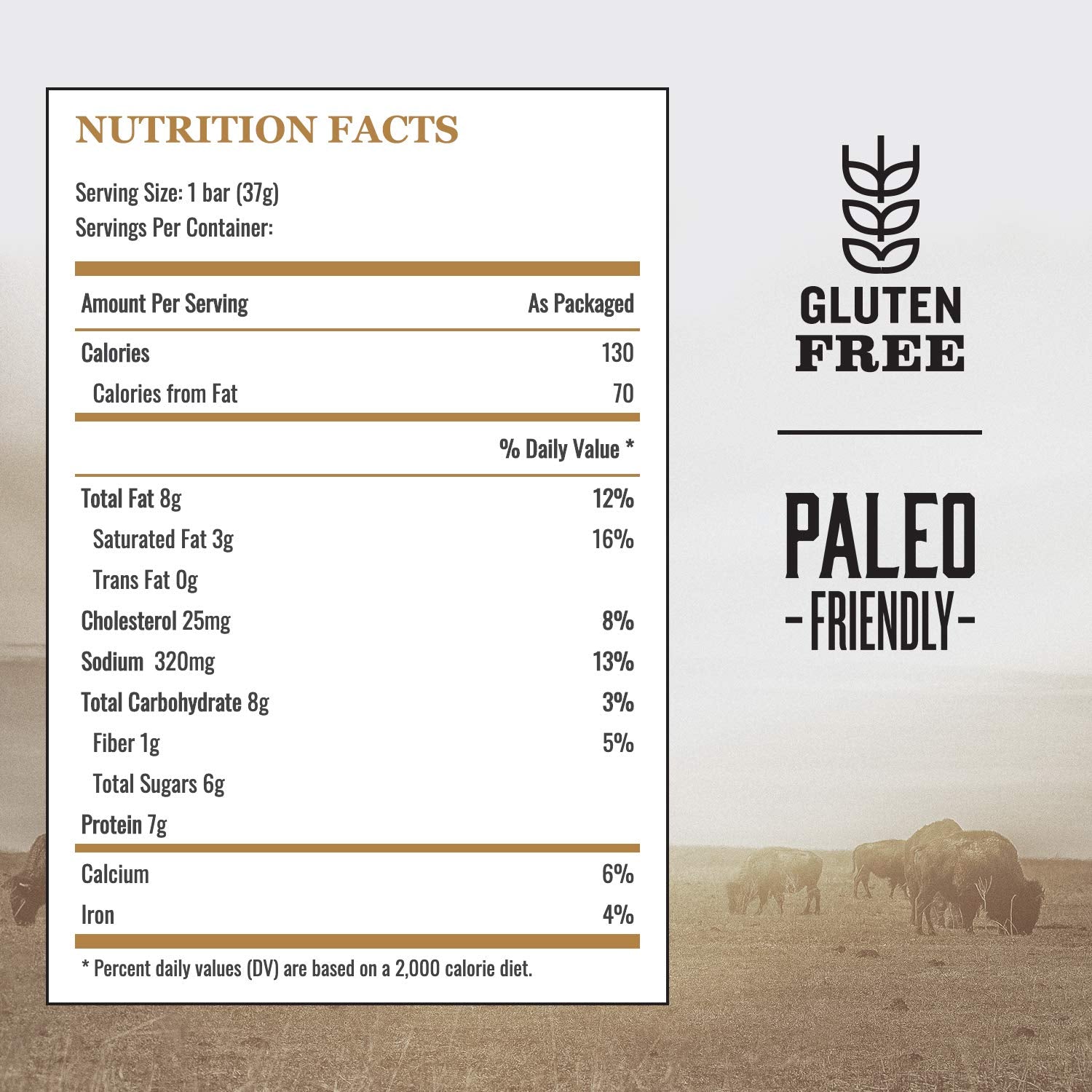 EPIC Bison Bacon Cranberry Bars, Grass-Fed, 12 Count Box 1.3oz bars