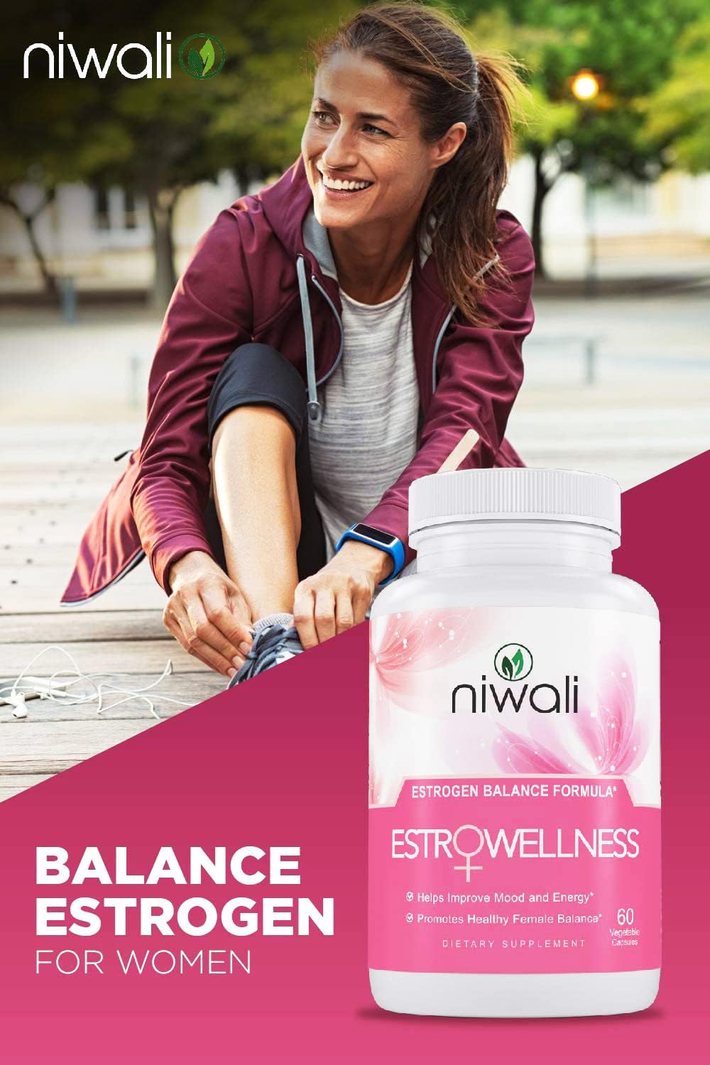 Estrogen Capsule for Women - Female Hormone Balance Supplement Menopause Mood and Energy Support - Restores Healthy Estrogen Levels | 60 Non-GMO Vegetarian Veggie Capsules