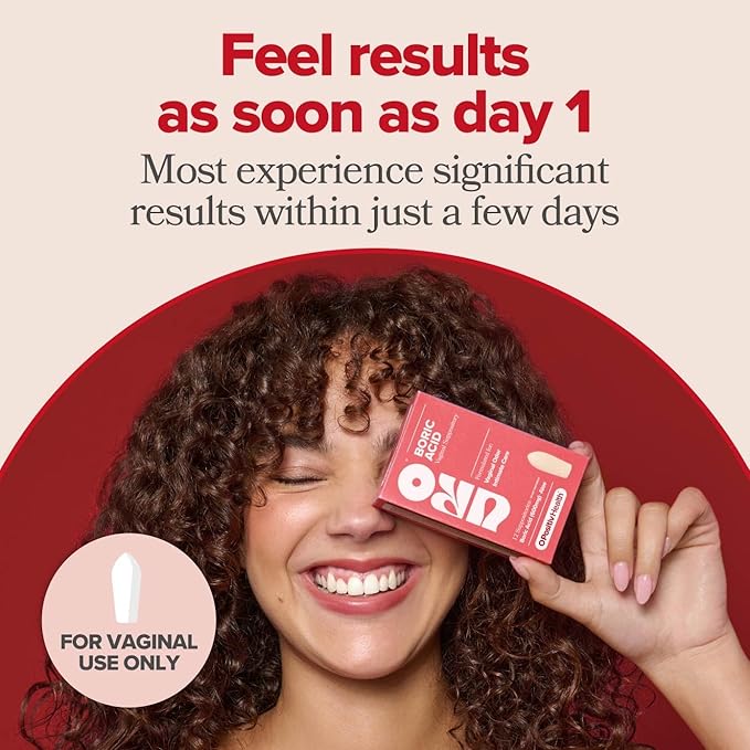 O Positiv URO Boric Acid Vaginal Suppository – with Lactic Acid, and Aloe for Fast Relief and Vaginal Odor Control – Vegan, Free from Parabens, Dyes, and Fragrances – 12 Count (Pack of 1)