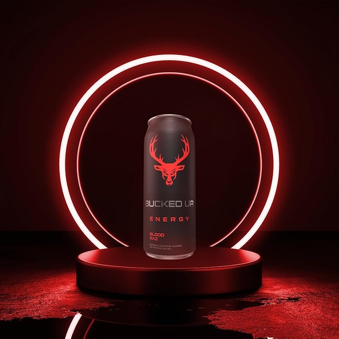 Bucked Up Energy Drink 300mg (Blood Raz) (12 CT)