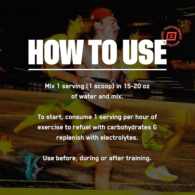 BARE PERFORMANCE NUTRITION, BPN G.1.M Go One More Sport, Endurance Training Fuel, Superior Carbohydrate & Electrolytes Powder Formula, Reduce Fatigue, Fruit Punch, 25 Servings