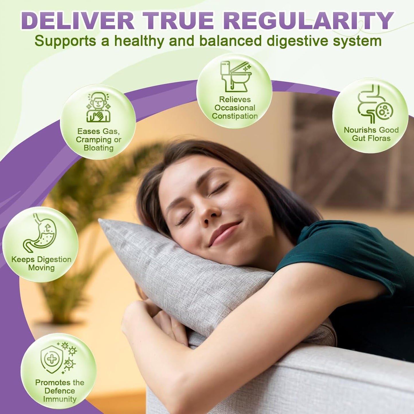 NATURE TARGET Daily Fiber Supplement - Soluble Prebiotic Fiber Powder for Gut Health, Whole Food High Fiber for Digestive Health & Regularity, Unflavored, Gluten & Sugar Free, Keto - 70 Servings