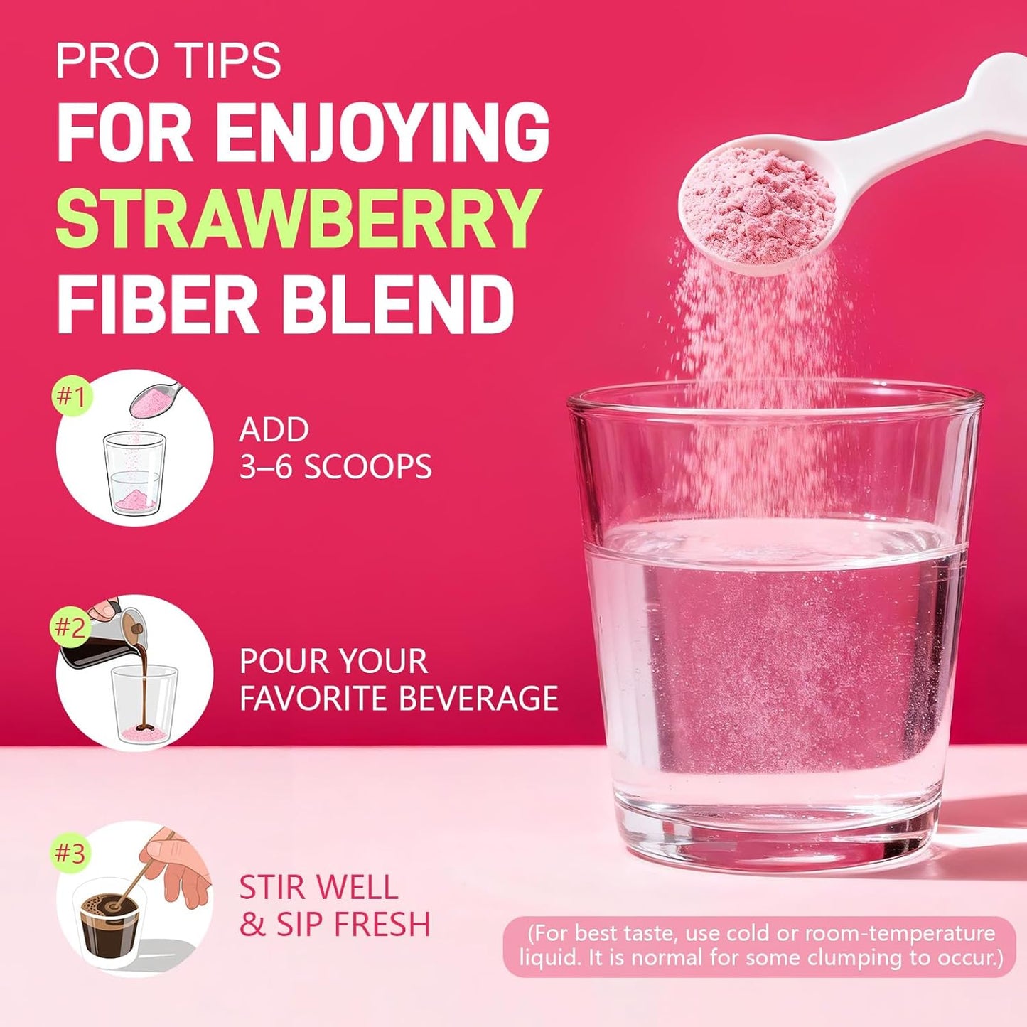 14G Fiber Supplement with Probiotics, Prebiotics, Digestive Enzymes, Vitamin C, Magnesium, Fruit&Herb Powder, Fiber Powder for Digestive Health & Skin Health, No Sugar, Strawberry, 40 Serv.