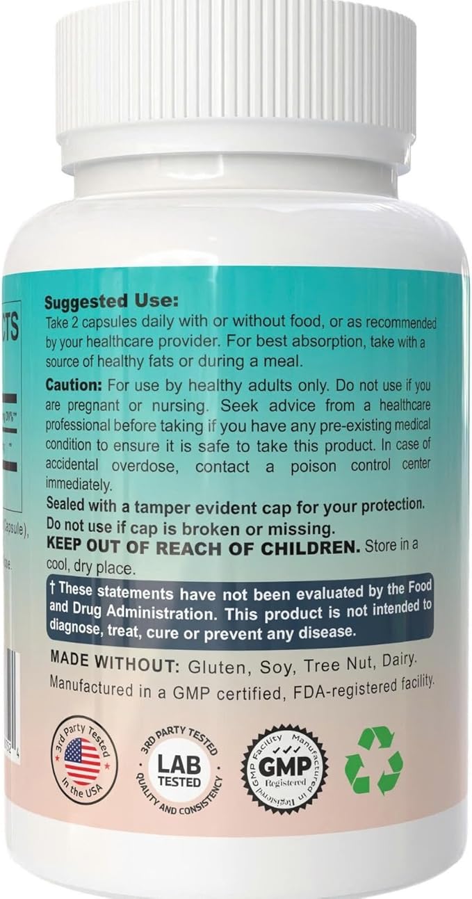 NMN Supplement 1000mg Pure - Liposomal NMN for NAD+ Supplement, Tested in USA, 60 Capsules