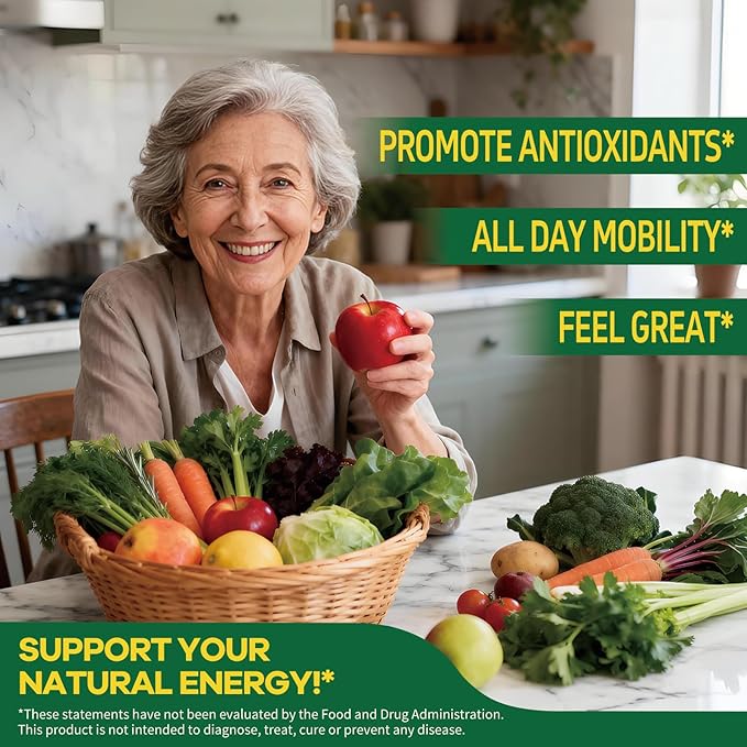 Fruits and Veggies Supplements, Whole Fruit and Vegetable Ingredients for Women, Men, and Kids - 120 Fruits Capsules, 120 Veggies Capsules - 2 Sets