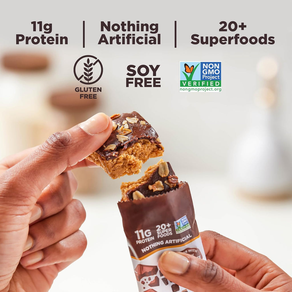 Perfect Bar Choco Crisp, Dark Chocolate Nut Butter Protein Bar, Protein Snack, Gluten Free, Soy Free, Non GMO, No Sugar Alcohols, 1.9 Ounce Bar, 10 Count