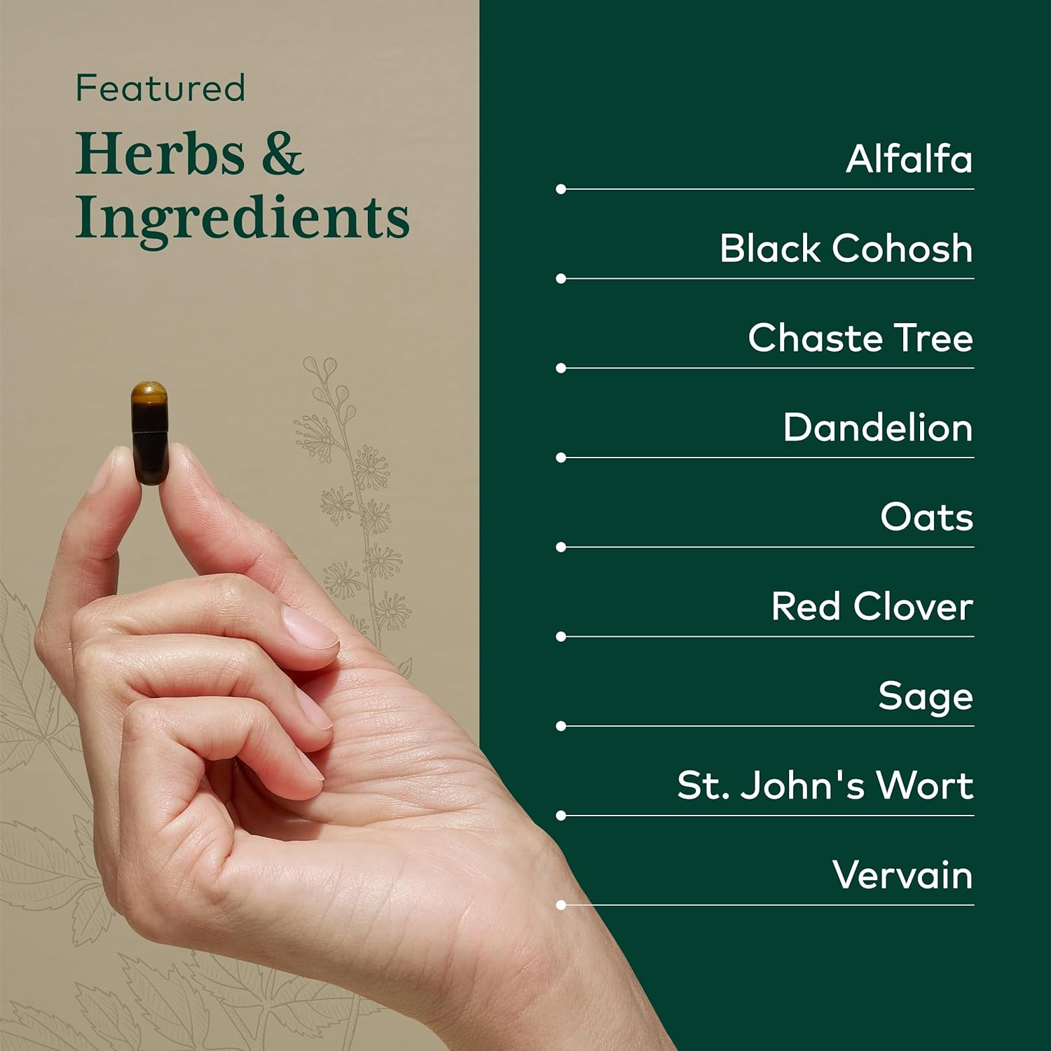 GAIA HERBS PRO Female Support Formula - Supports Healthy PMS & Menopause Fluctuations with Alfalfa Leaf, Black Cohosh Root Extract, Dandelion Root & More* - Vegan - 60 Liquid Phyto-Caps (60 Servings)