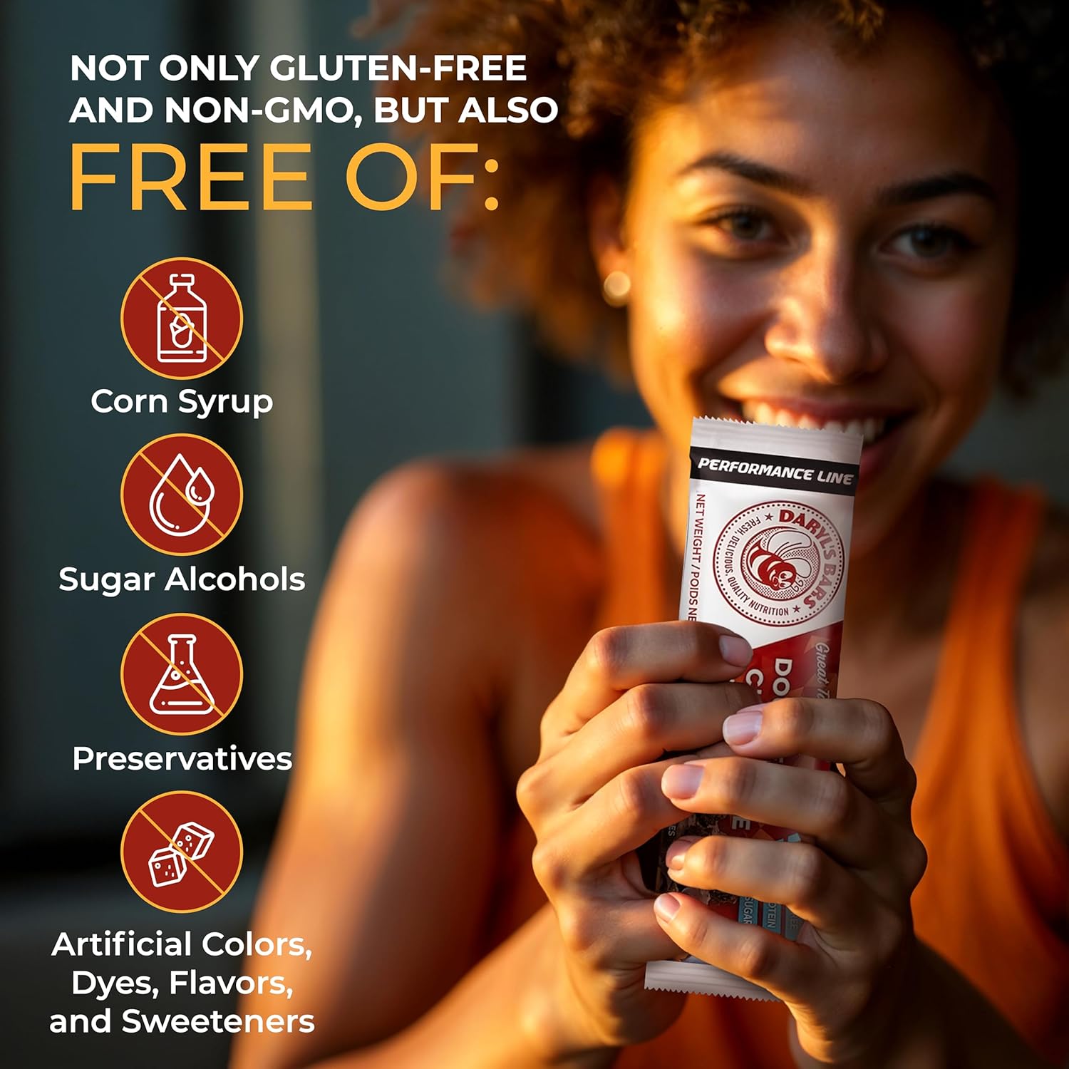 Daryl's Bars, Double Chocolate Brownie On the Go Whey Protein Bars, Gluten Free, 22gr of Protein Snack, Meal Replacement, Pack of 1