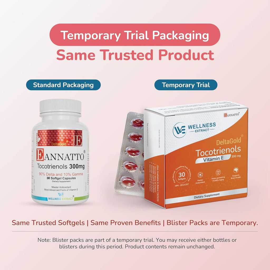 Eannatto Tocotrienols Vitamin E Supplements Tocopherol Free, Supports Immune Health, Non-GMO, Gluten Free & Antioxidant (300MG 30 Softgels)