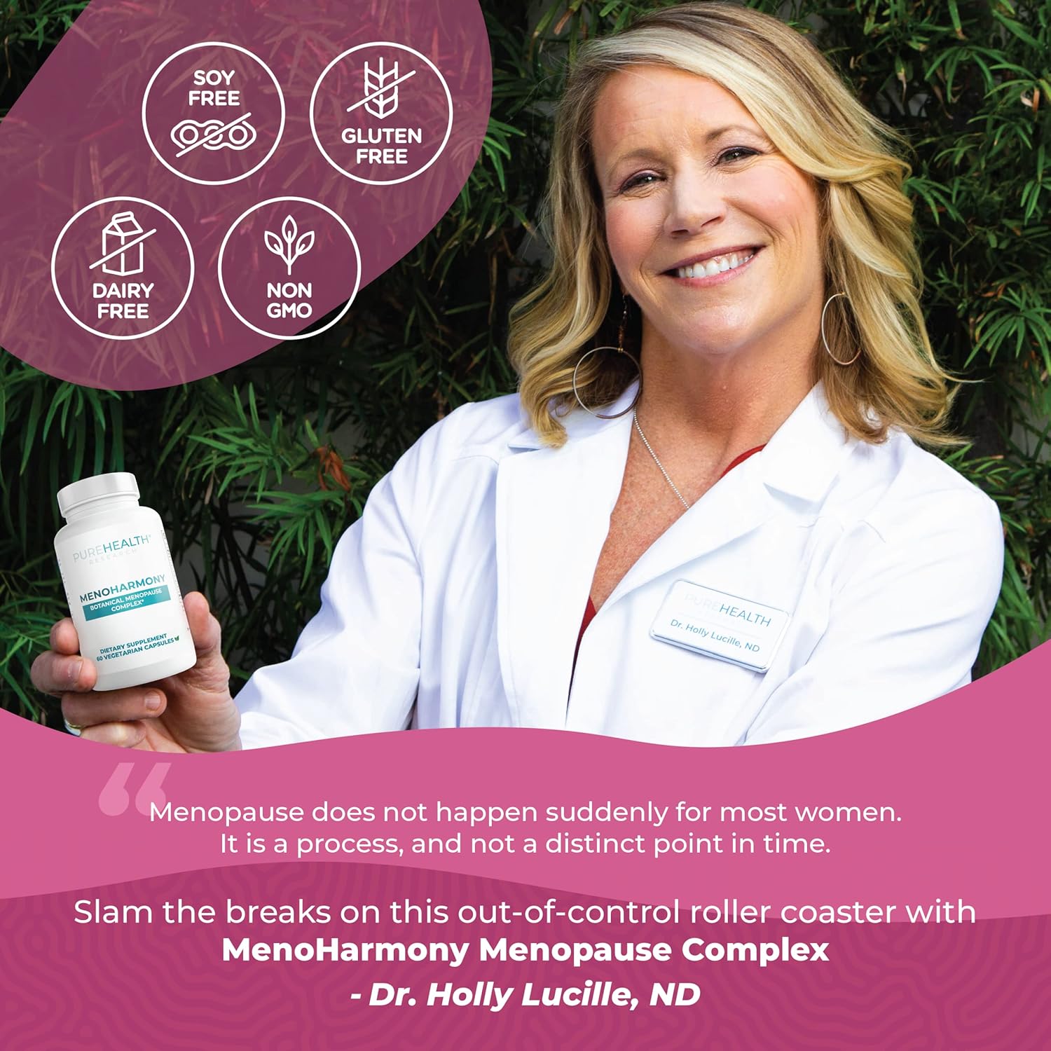 MenoHarmony Menopause Support Supplement for Women Hormone Harmony - Estrogen Pills for Natural Menopause Relief - Helps Ease Hot Flashes, Night Sweats, Renews Hormone Balance for Women - for 1 Month